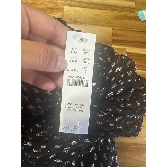 J. Crew Tie-neck blouse with rainbow Lurex - Picture 8 of 10